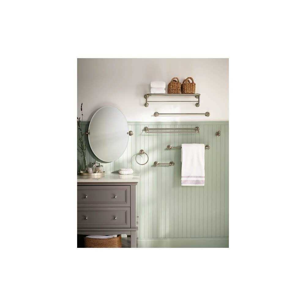 Moen Sage Brushed Nickel Double Towel Bar DN6822BN - Image 3