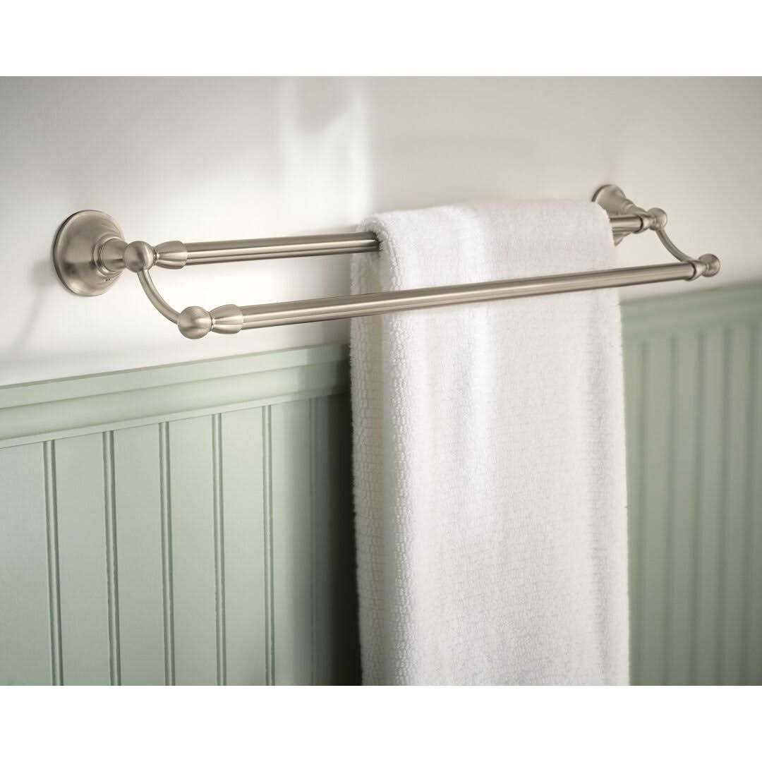 Moen Sage Brushed Nickel Double Towel Bar DN6822BN - Image 5