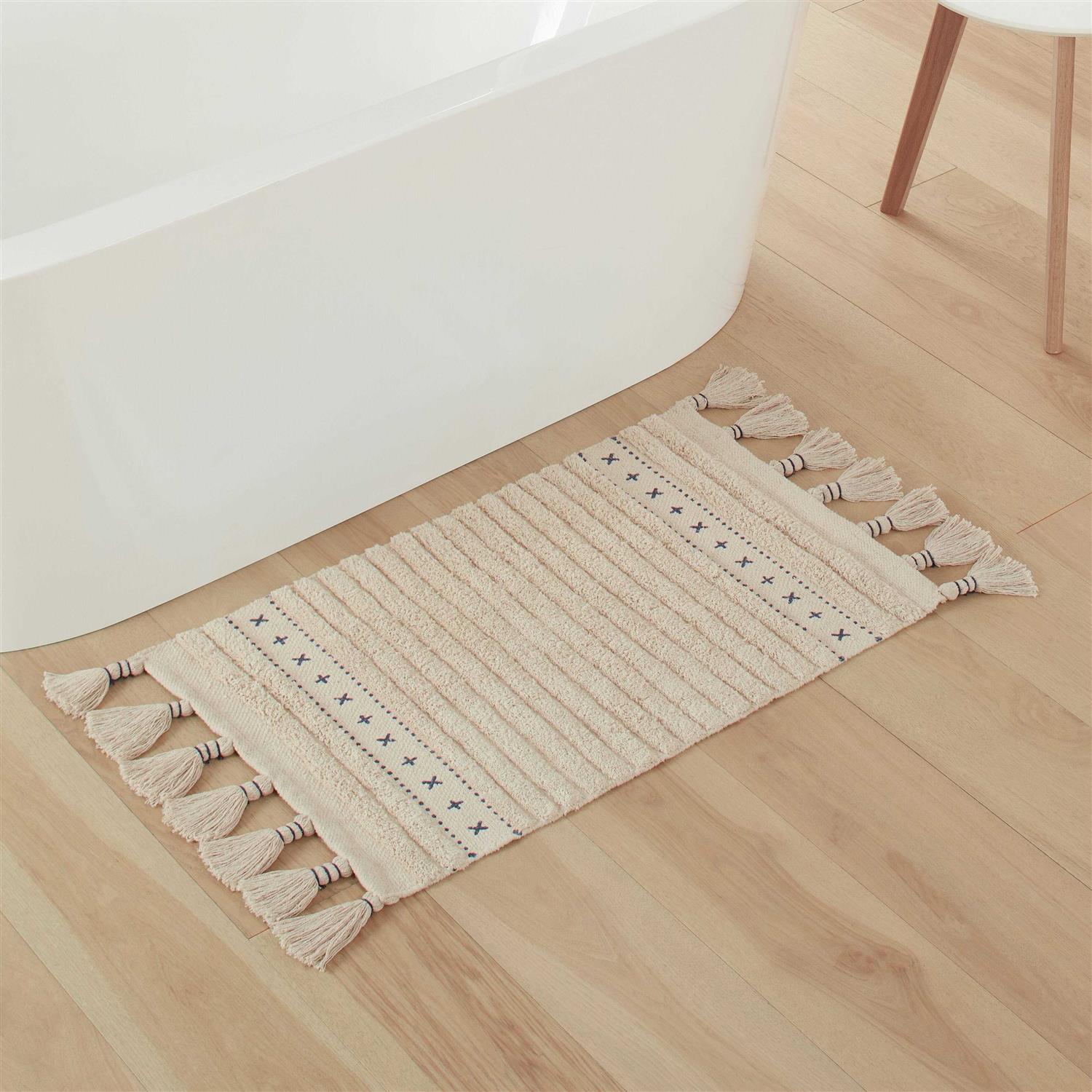 Lucky Brand Overtufted Cotton Fringe Bath Rug - Image 5