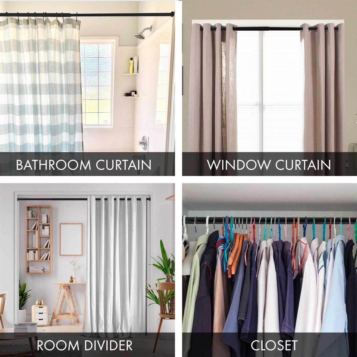 Metal Adjustable 1'' Tension Rod Meriville - Image 3