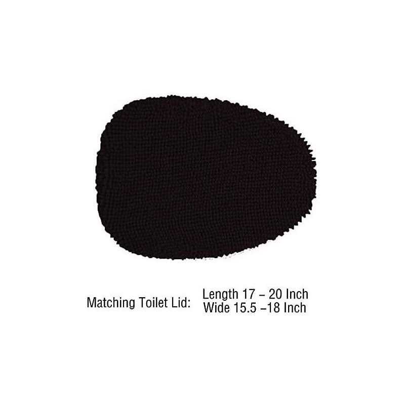 Madeals Bath Rug Set 4 Piece with Toilet Lid Cover and Rug Set Combo, Soft Shaggy Bath Rug Set 3 Piece and U-Shaped Toilet Floor - Image 2