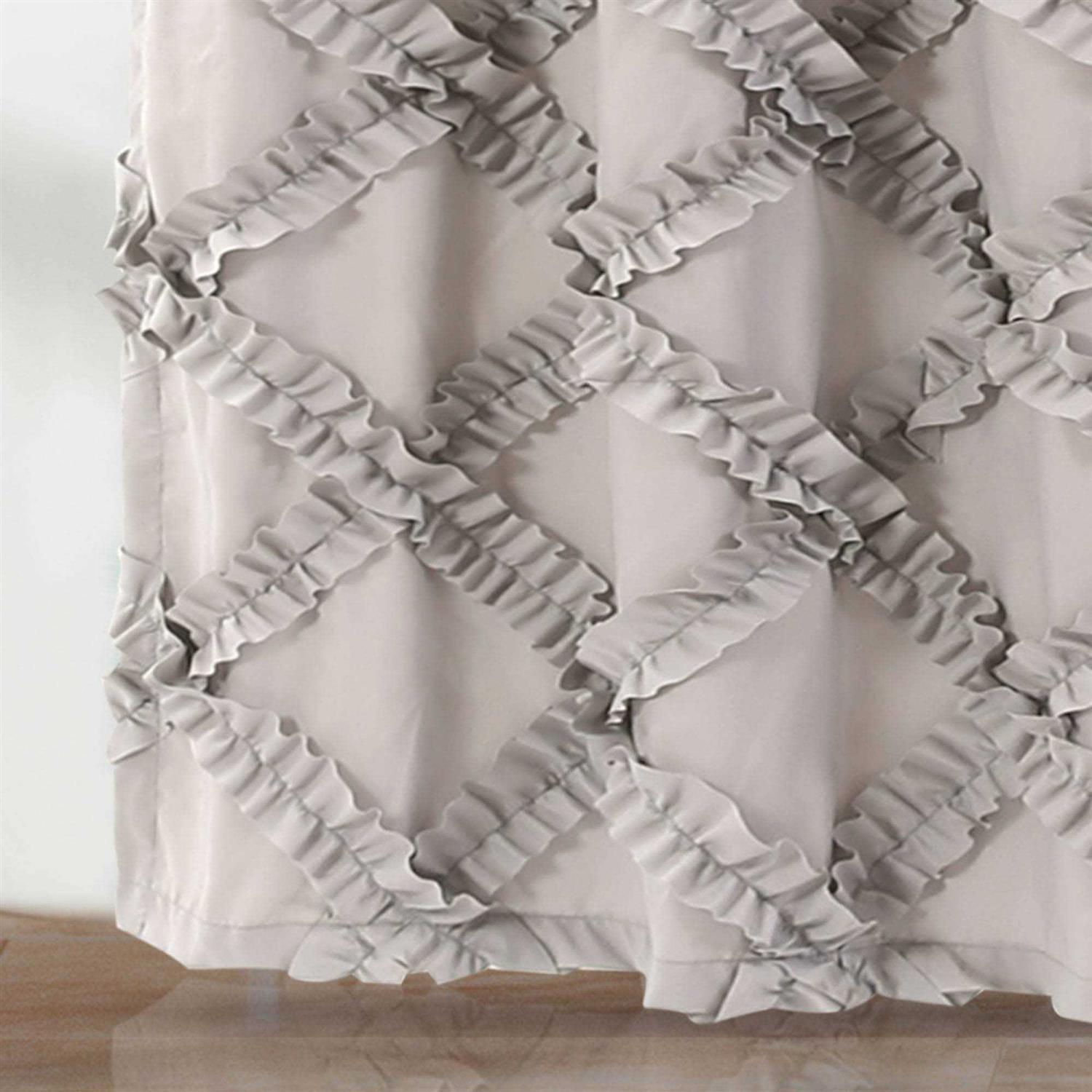 Lush Decor Ruffle Diamond Shower Curtain - Image 3