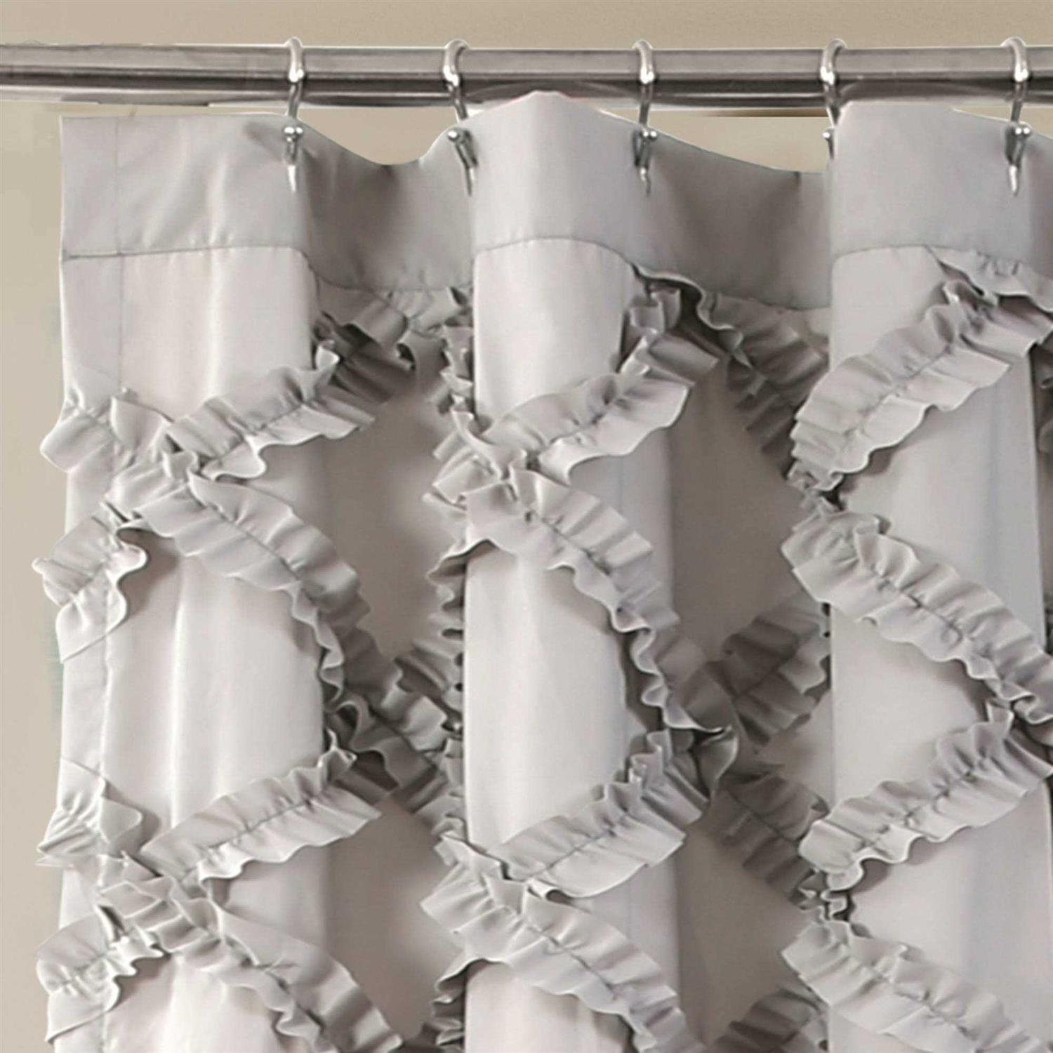 Lush Decor Ruffle Diamond Shower Curtain - Image 4