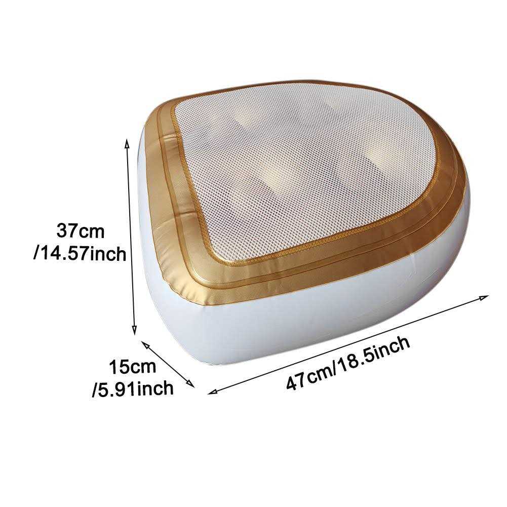 Hot Tub Booster Cushion w/Suction Cups Inflatable Spa Cushion PVC Bathtub Pillow - Image 3