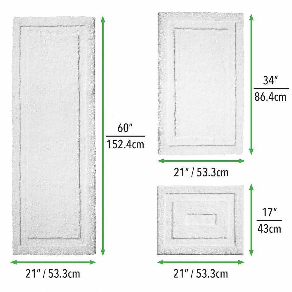 mDesign Microfiber Polyester Bathroom Rugs for Indoor Bath - Image 5