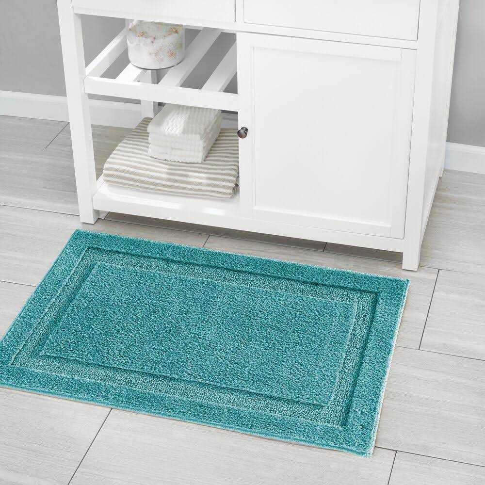mDesign Microfiber Polyester Bathroom Rugs for Indoor Bath - Image 3