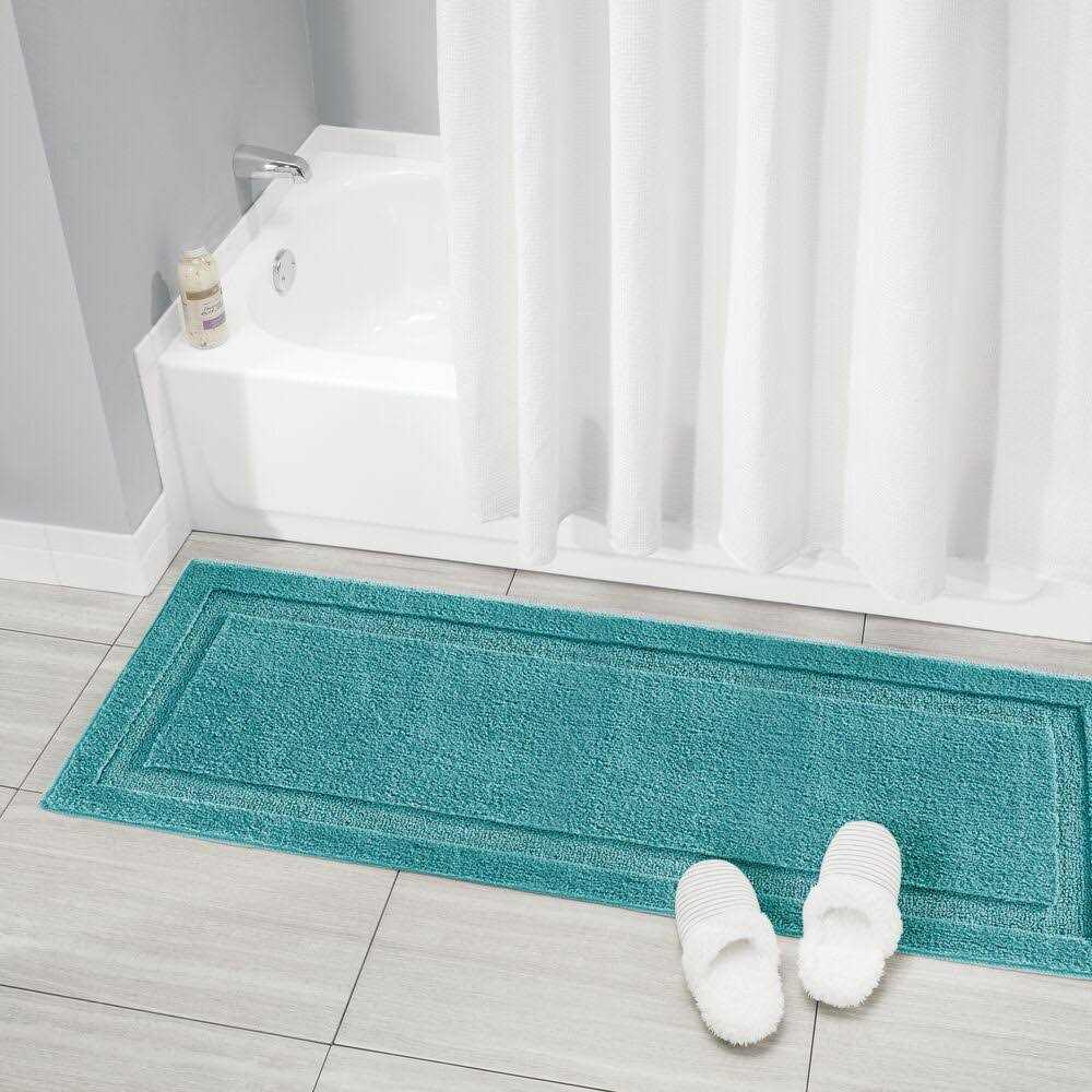 mDesign Microfiber Polyester Bathroom Rugs for Indoor Bath - Image 4
