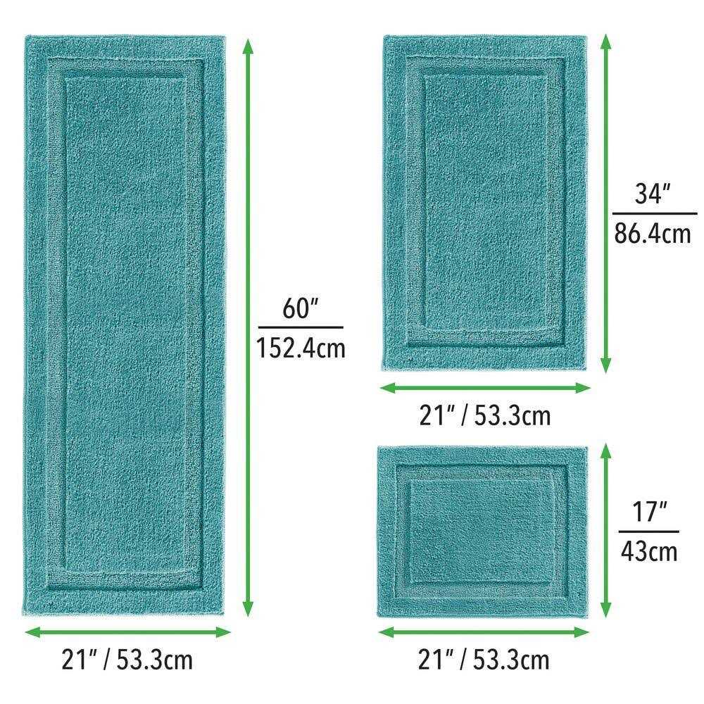 mDesign Microfiber Polyester Bathroom Rugs for Indoor Bath - Image 5