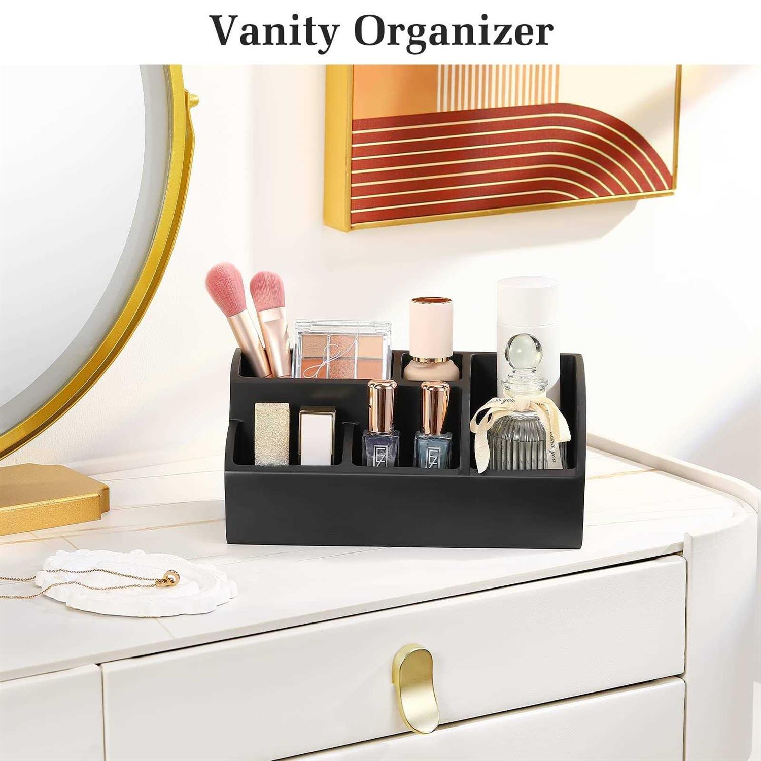 Luxspire Toothbrush Holder for Bathroom 5 Bathroom Organizer Countertop - Image 3