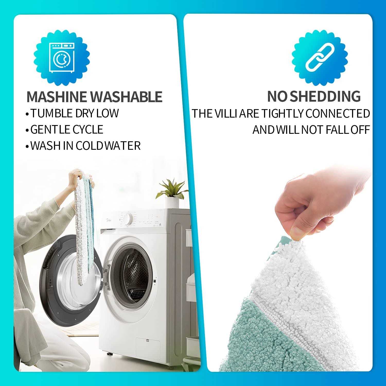 Silipacks Bathroom Rugs 18x26 Non-slip Microfiber Carpet - Image 5