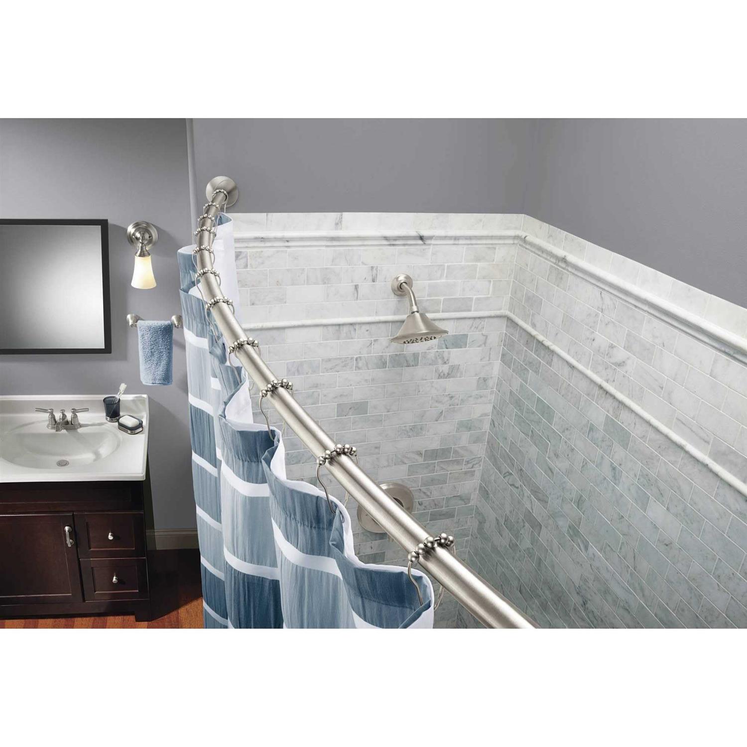 Moen CSR2172BN Adjustable Tension Curved Shower Rod - Image 2