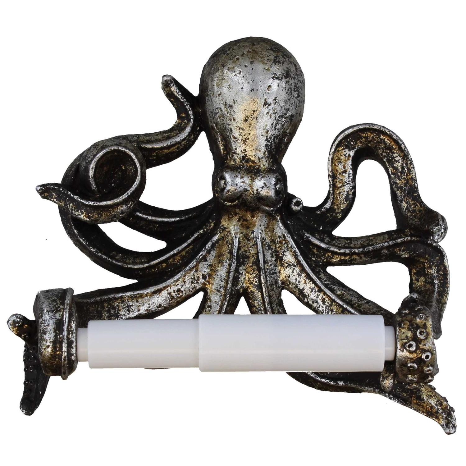 quadow decorative swimming octopus toilet paper holder - Image 2