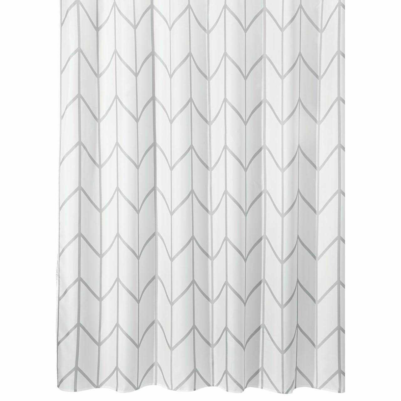 mDesign Fabric Herringbone Chevron Shower Curtain - Image 5