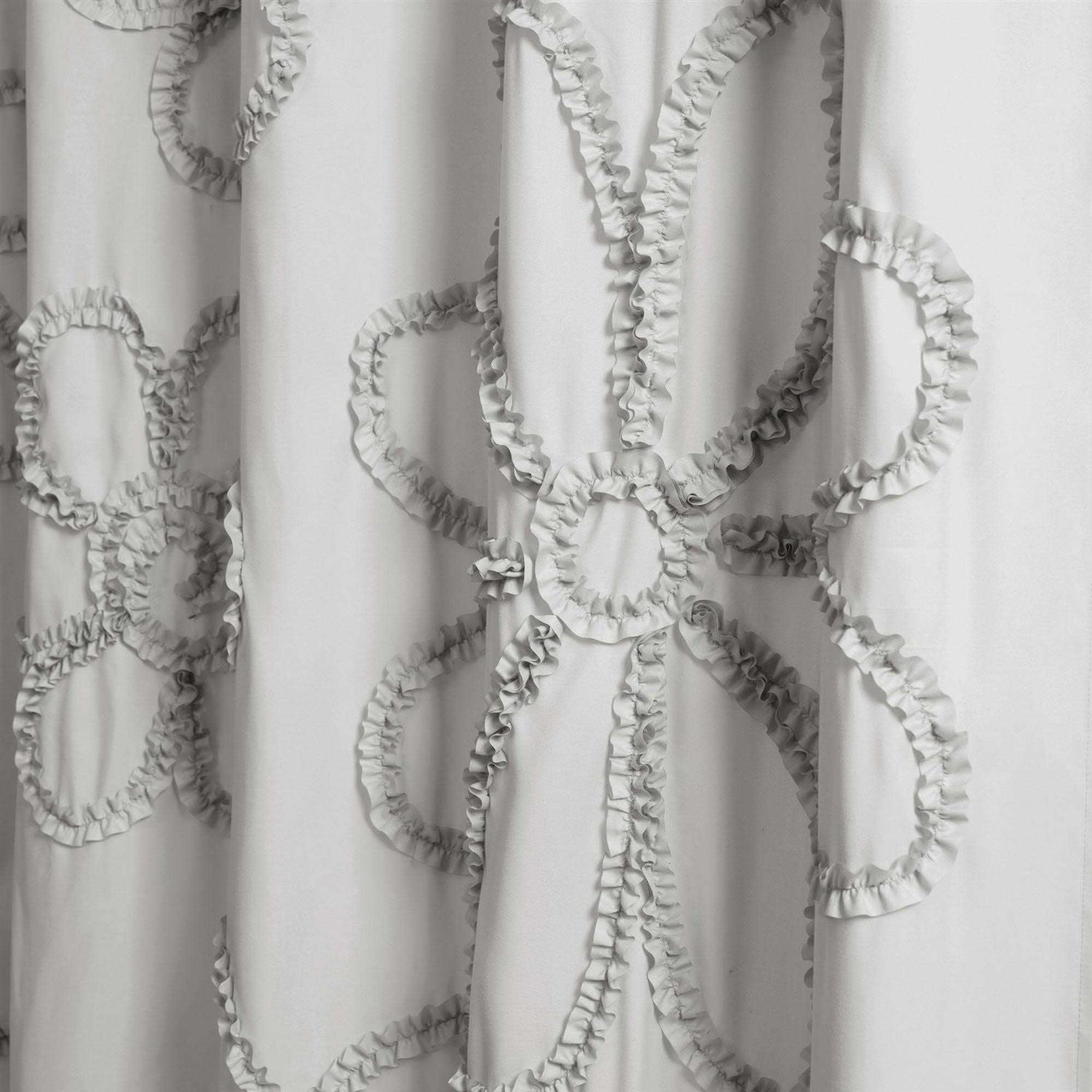 Lush Decor Ruffle Flower Shower Curtain - Image 3