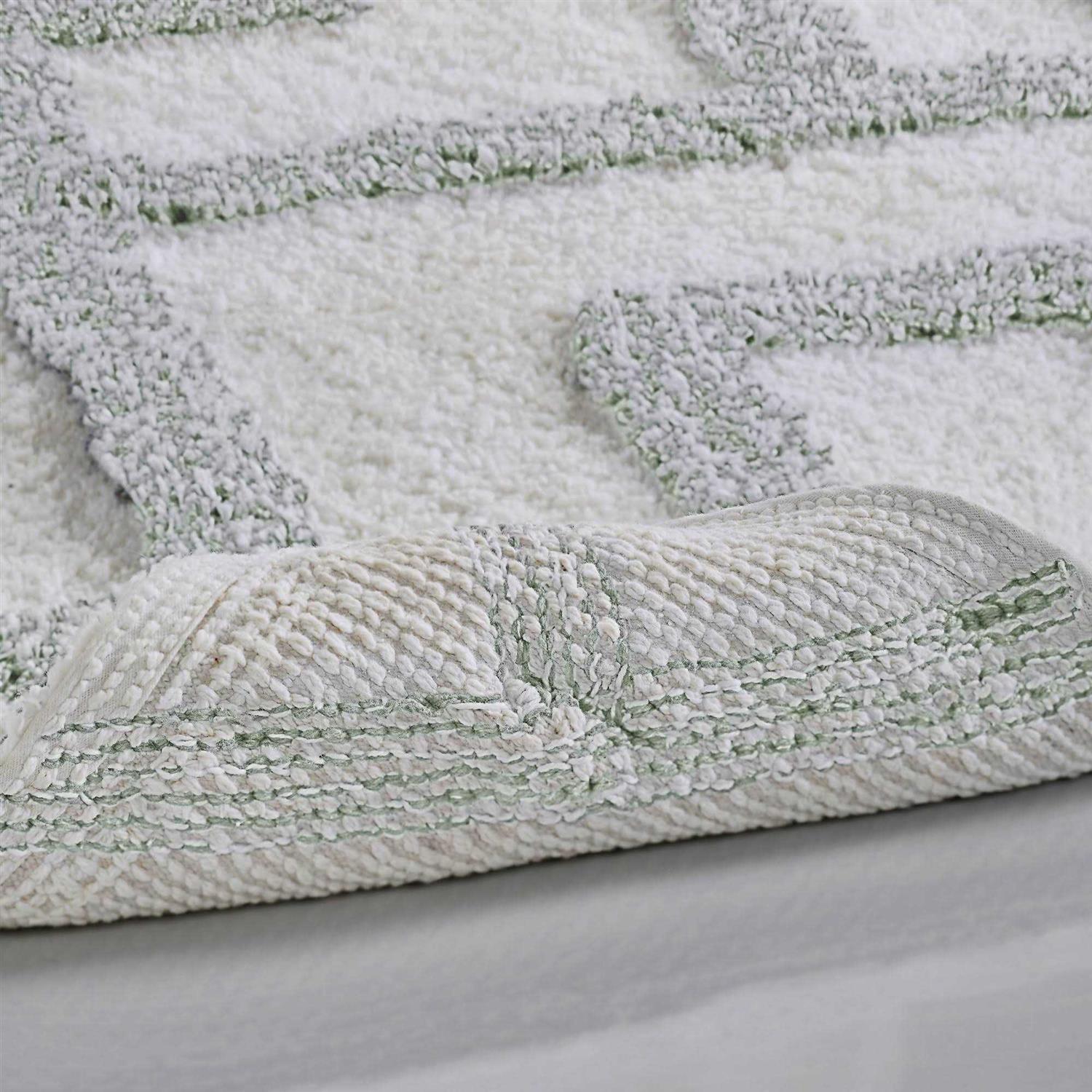 Modern Threads 2 Pack 100% Cotton Textured Bath Mat - Image 3