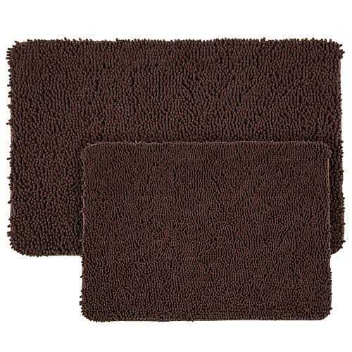 Lavish Home 2 Piece Memory Foam Shag Bath Mat - Image 4