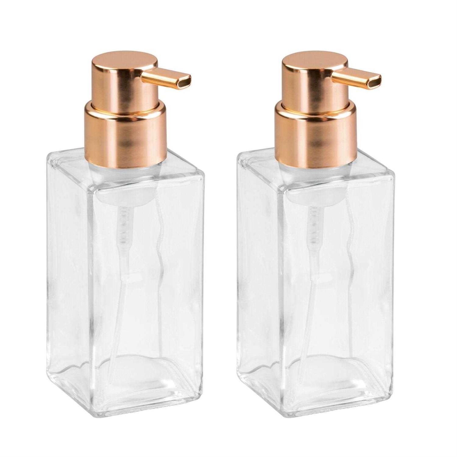 mDesign Glass Refillable Foaming Soap Dispenser Pump - Image 2