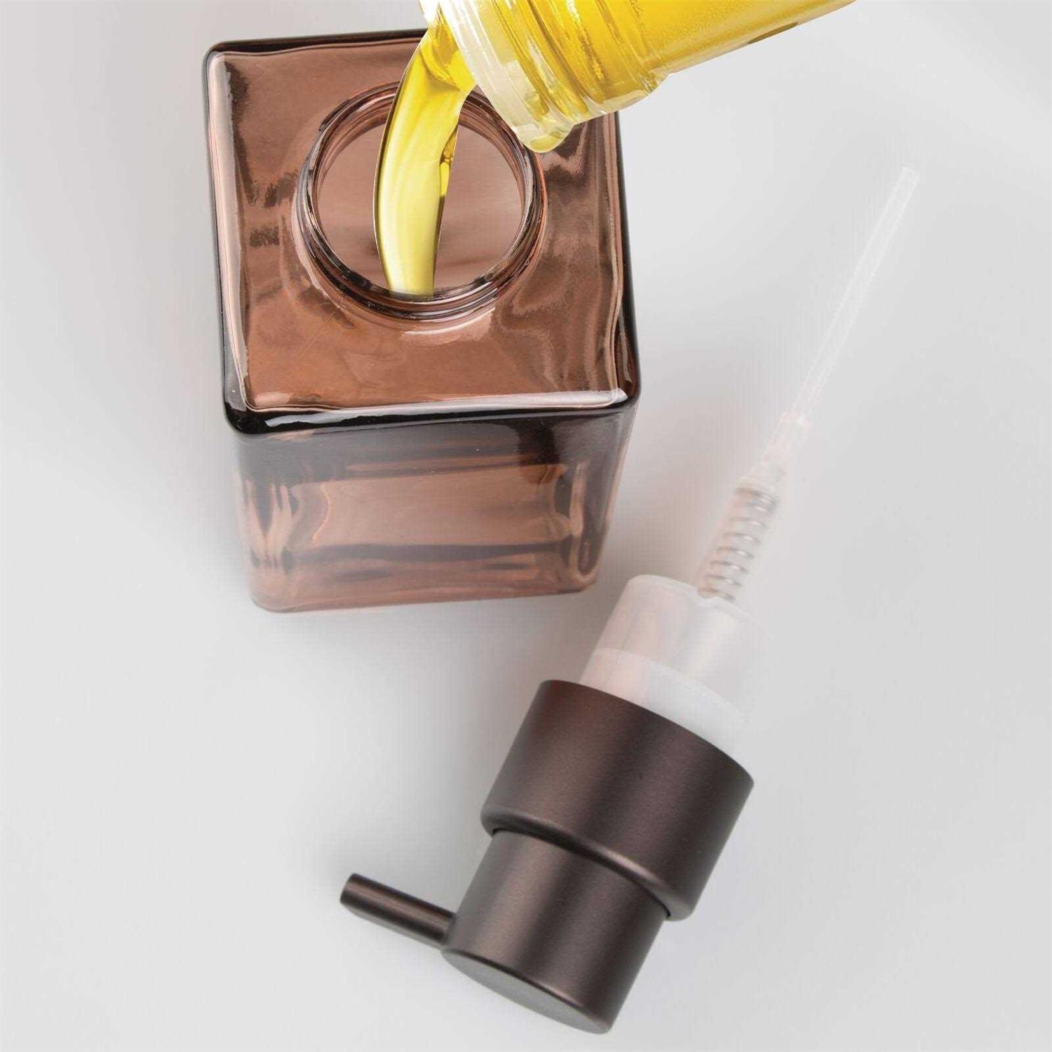 mDesign Glass Refillable Foaming Soap Dispenser Pump - Image 3