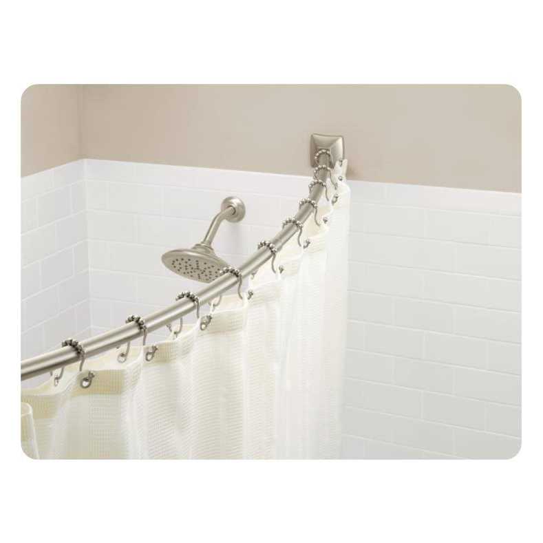 Moen Old World Bronze Adjustable Curved Shower Rod - Image 3