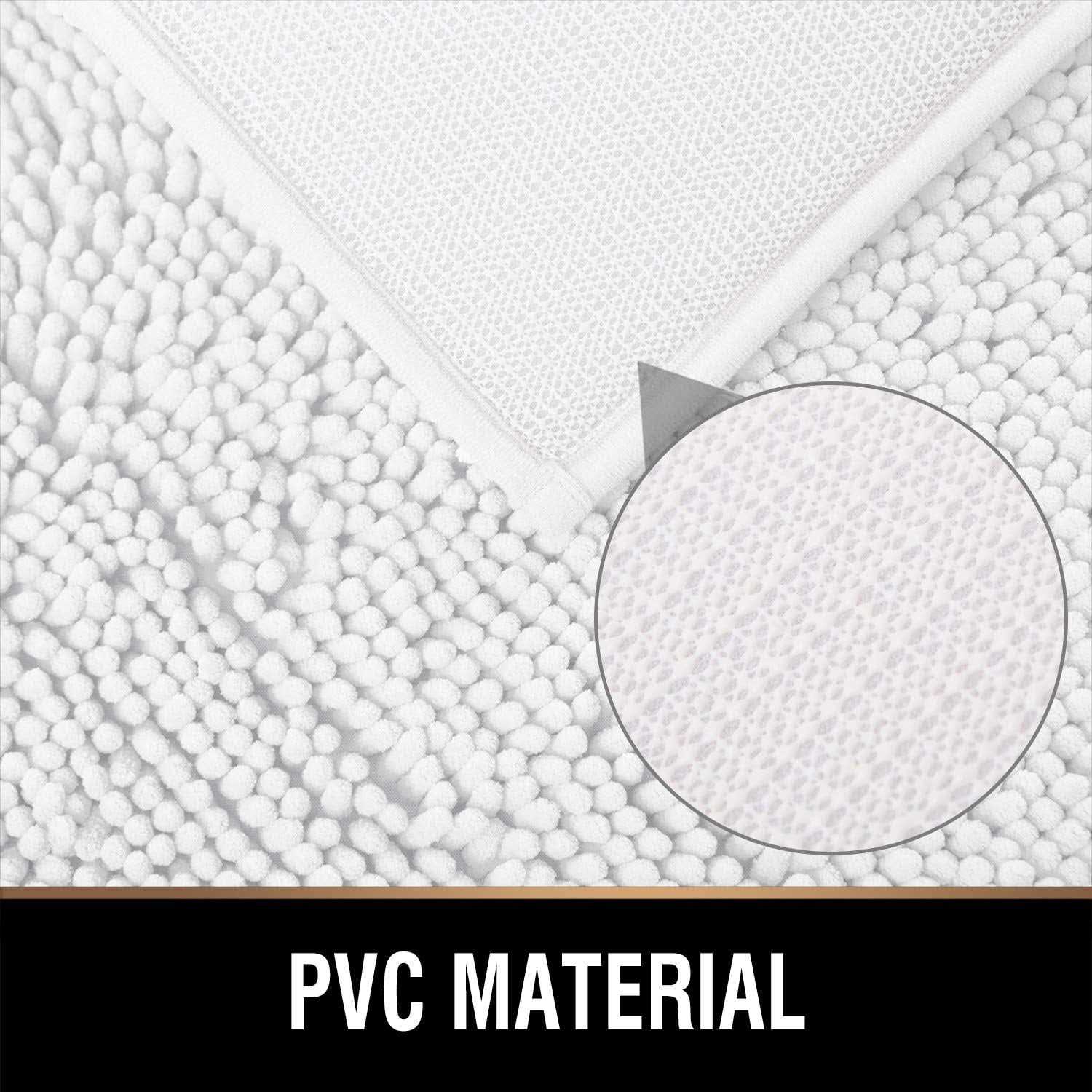 Mayshine Soft Plush Chenille Bathroom Rug Absorbent Microfiber Bath Mat - Image 5