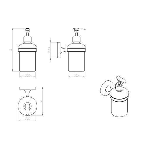 Nameeks Fe81 Gedy Collection Wall Mounted Soap Dispenser Gedy FE81-13 - Image 4