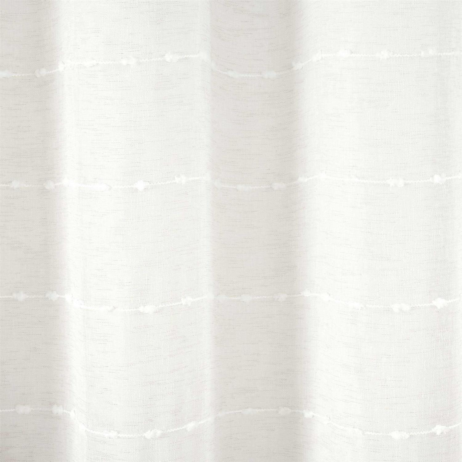 Lush Decor Farmhouse Textured Sheer With Peva Lining Shower Curtain - Image 2