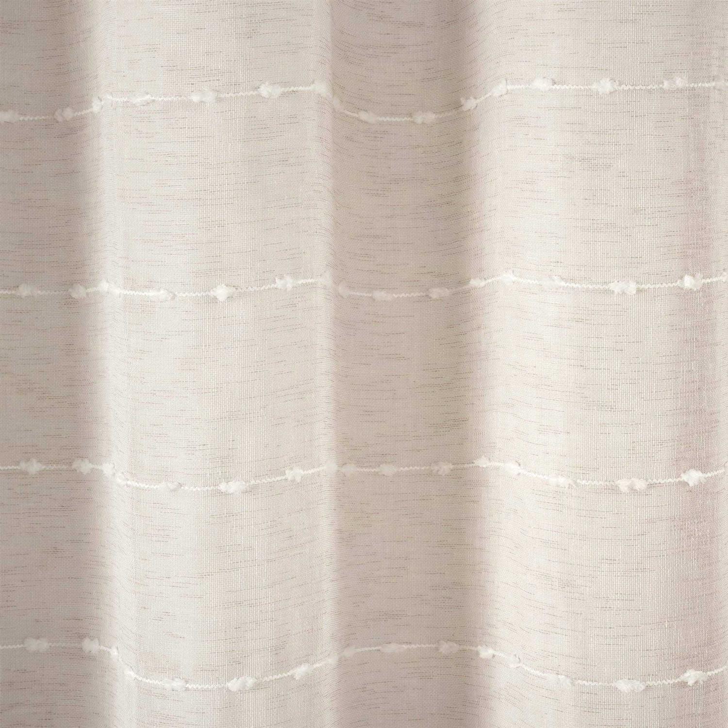 Lush Decor Farmhouse Textured Sheer With Peva Lining Shower Curtain - Image 3