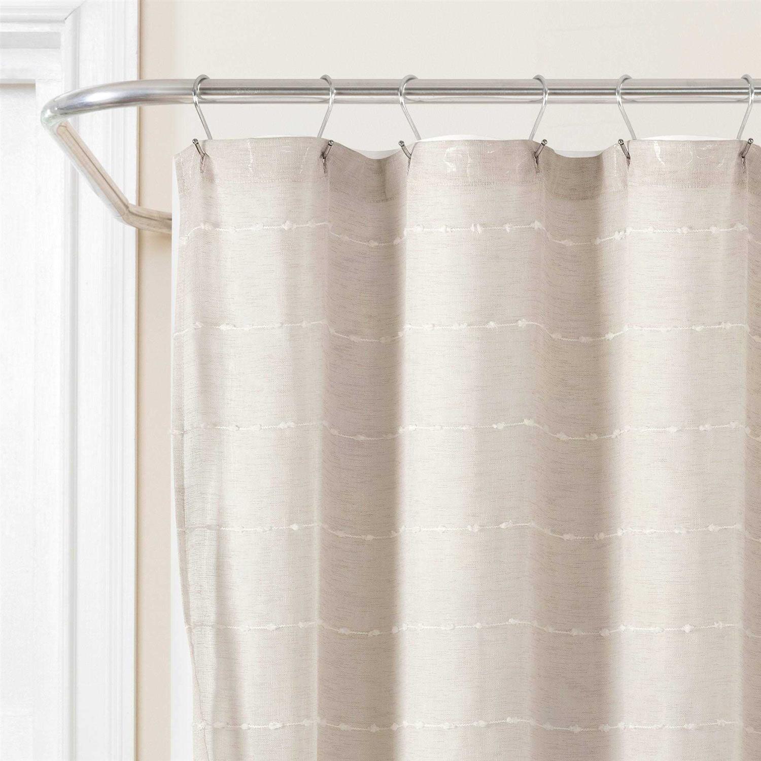 Lush Decor Farmhouse Textured Sheer With Peva Lining Shower Curtain - Image 5