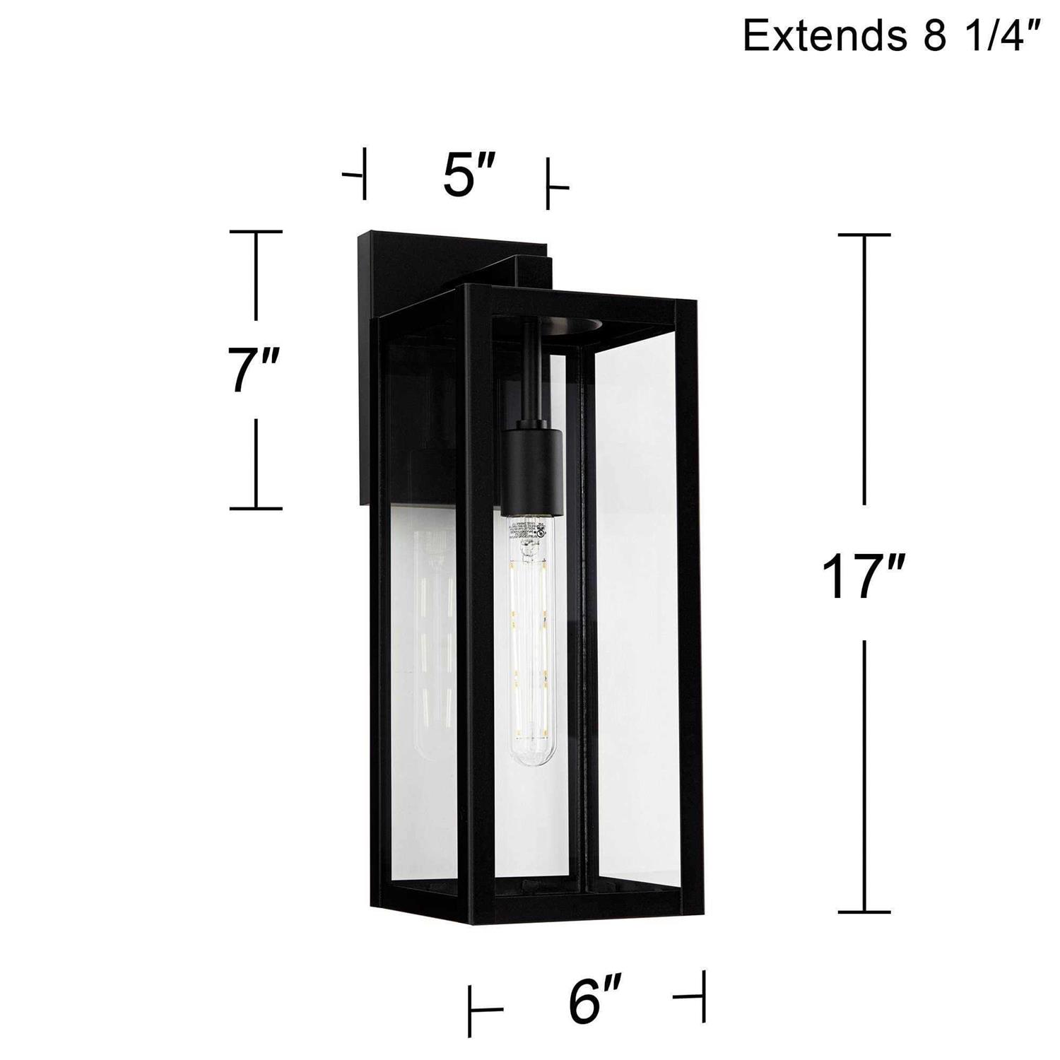 John Timberland Titan Modern Outdoor Wall Light Fixture Mystic Black 17 Clear Glass for Post Exterior Barn Deck House Porch Yard Patio Home Outside - Image 3