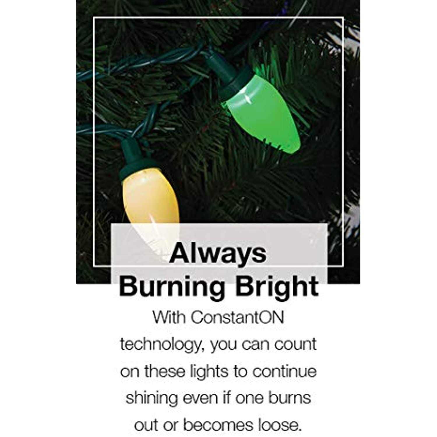 GE Energy Smart 100-Count 66-ft LED Plug-In Christmas String Lights - Image 4