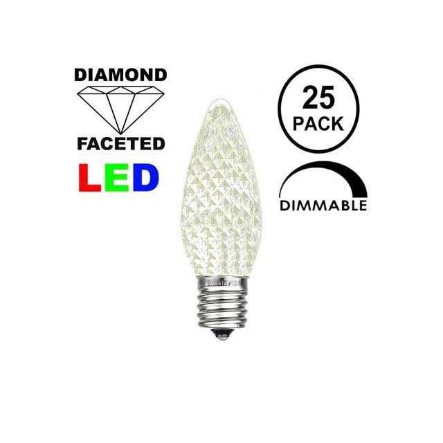 Novelty Lights C9 LED Faceted Christmas Replacement Bulbs Dimmable 25 Pack - Image 3