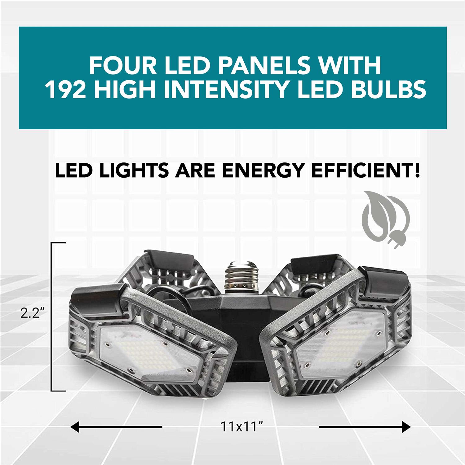Bell + Howell Quadburst 8000 Lumens Multi-Directional LED Ceiling Light - Image 3