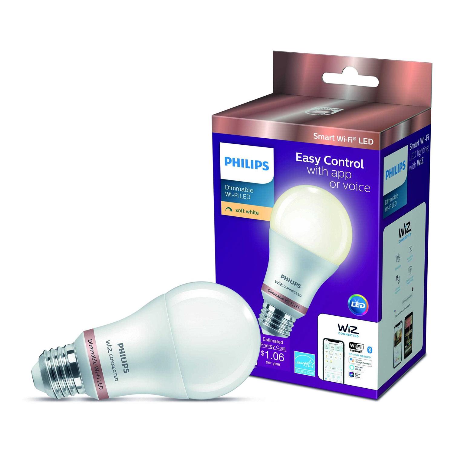Philips Smart Wi-Fi Connected LED A19 Light Bulb