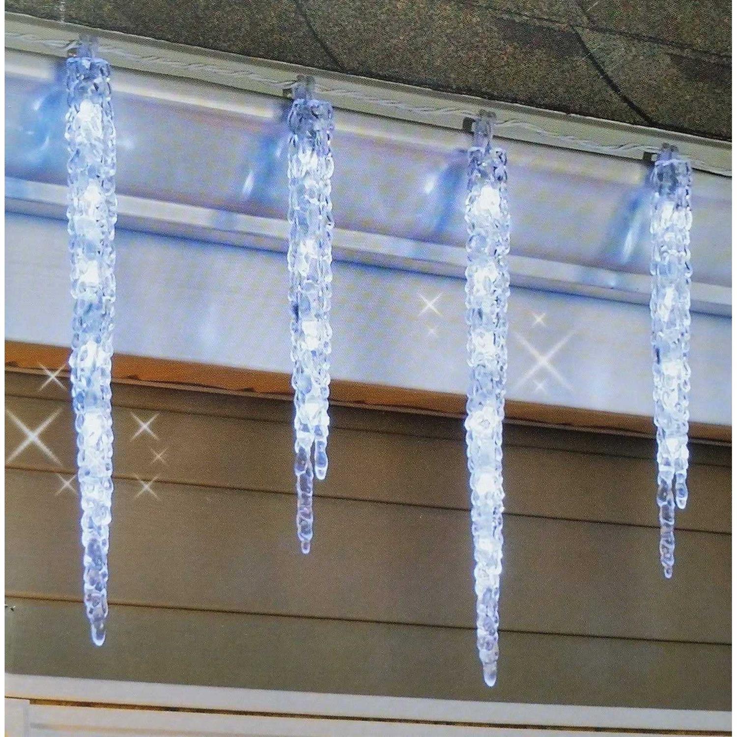 GE StayBright 13-Count Sparkling White Mini LED Plug-In Christmas Icicle Lights - Image 5