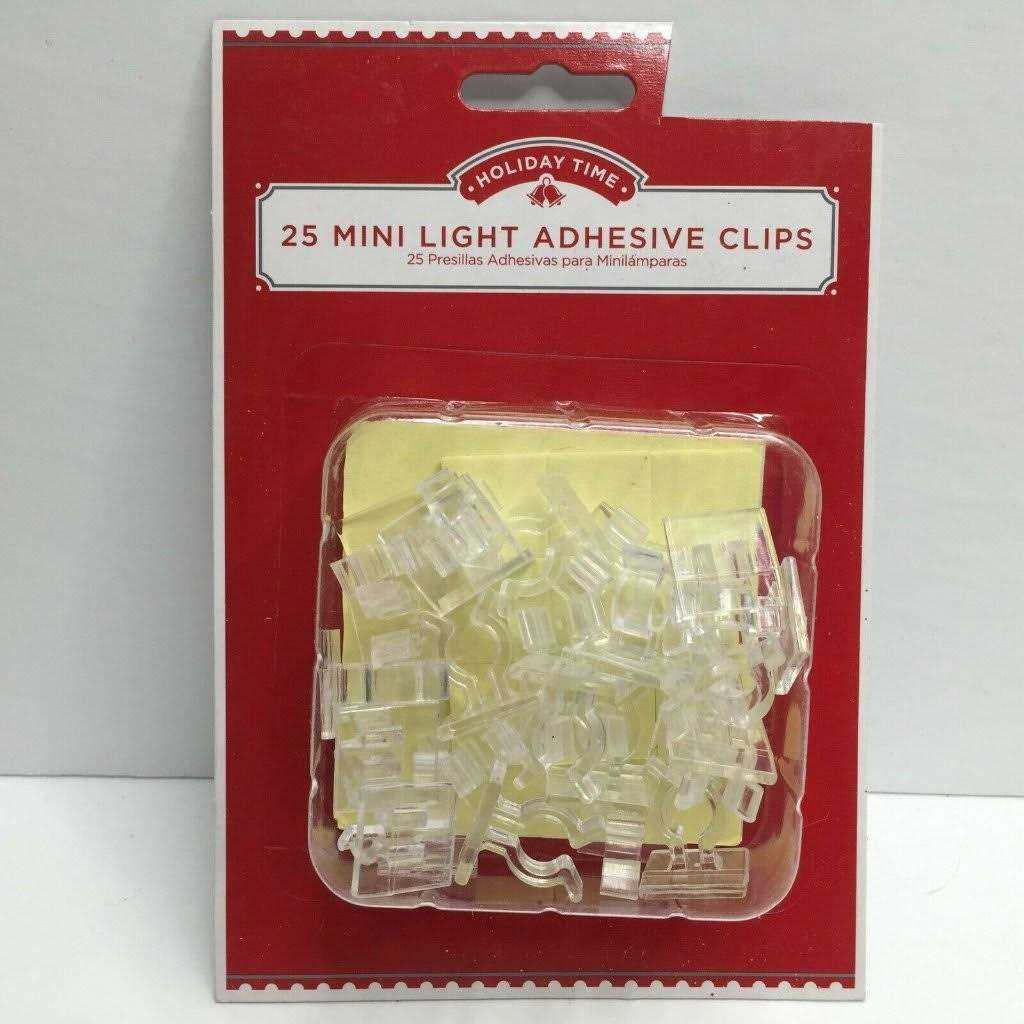 Holiday Time 25Mini Light Adhesive Clips - Image 4