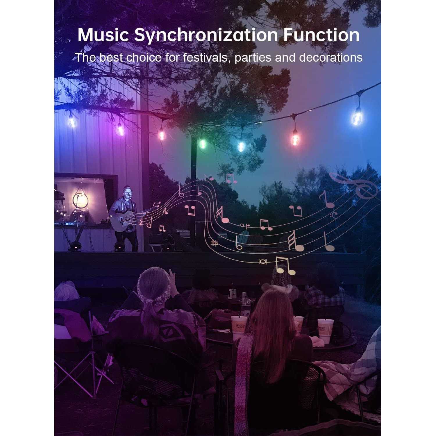 LSOOBZ 48FT Color Changing Outdoor String Lights - Image 2