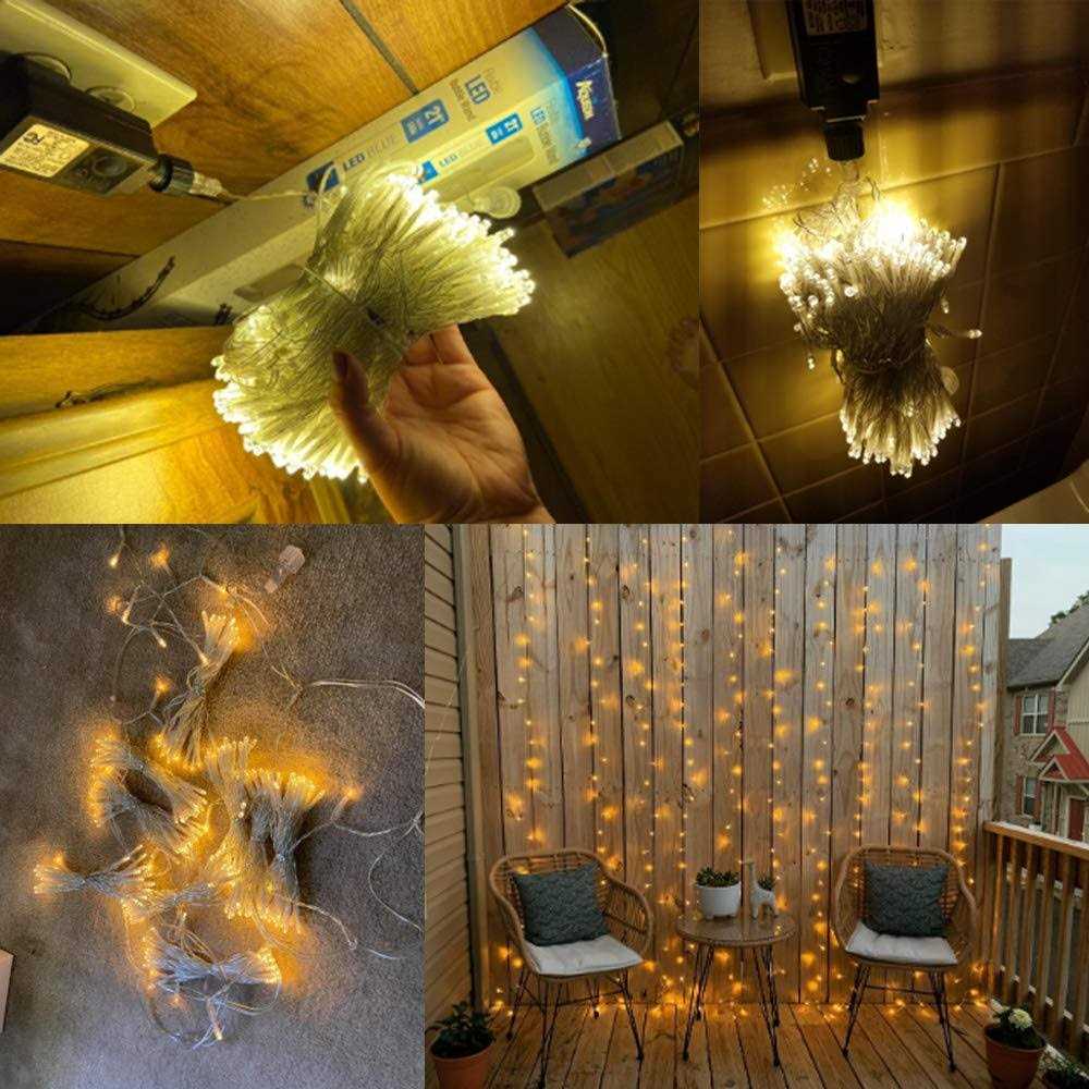 Magictec 300 LED Curtain String Light 8 Lighting Modes Fairy Twinkle String Lights Wedding Party Home Garden Bedroom Outdoor - Image 3