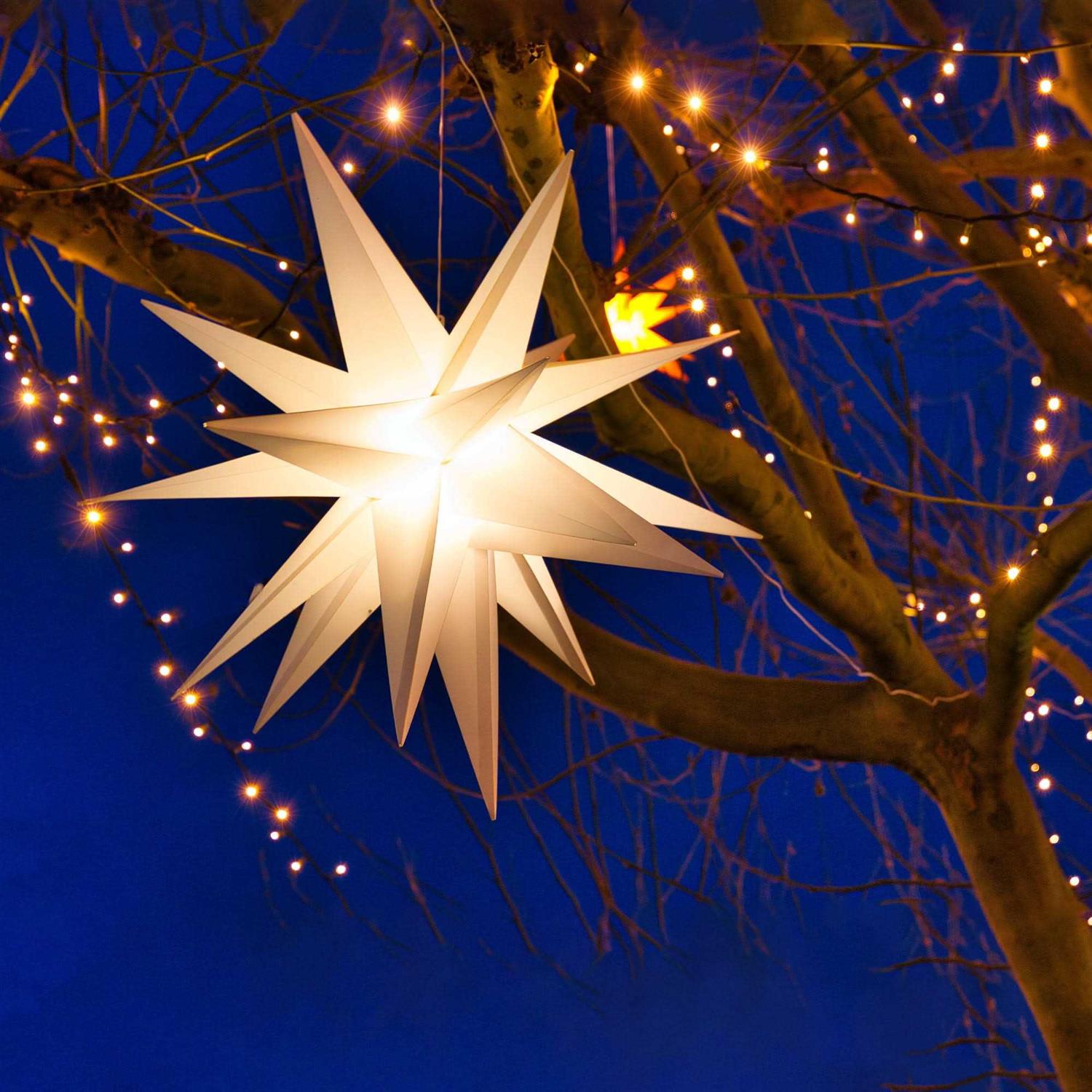 Northlight 12 White LED Lighted Moravian Star Christmas Decoration - Image 2