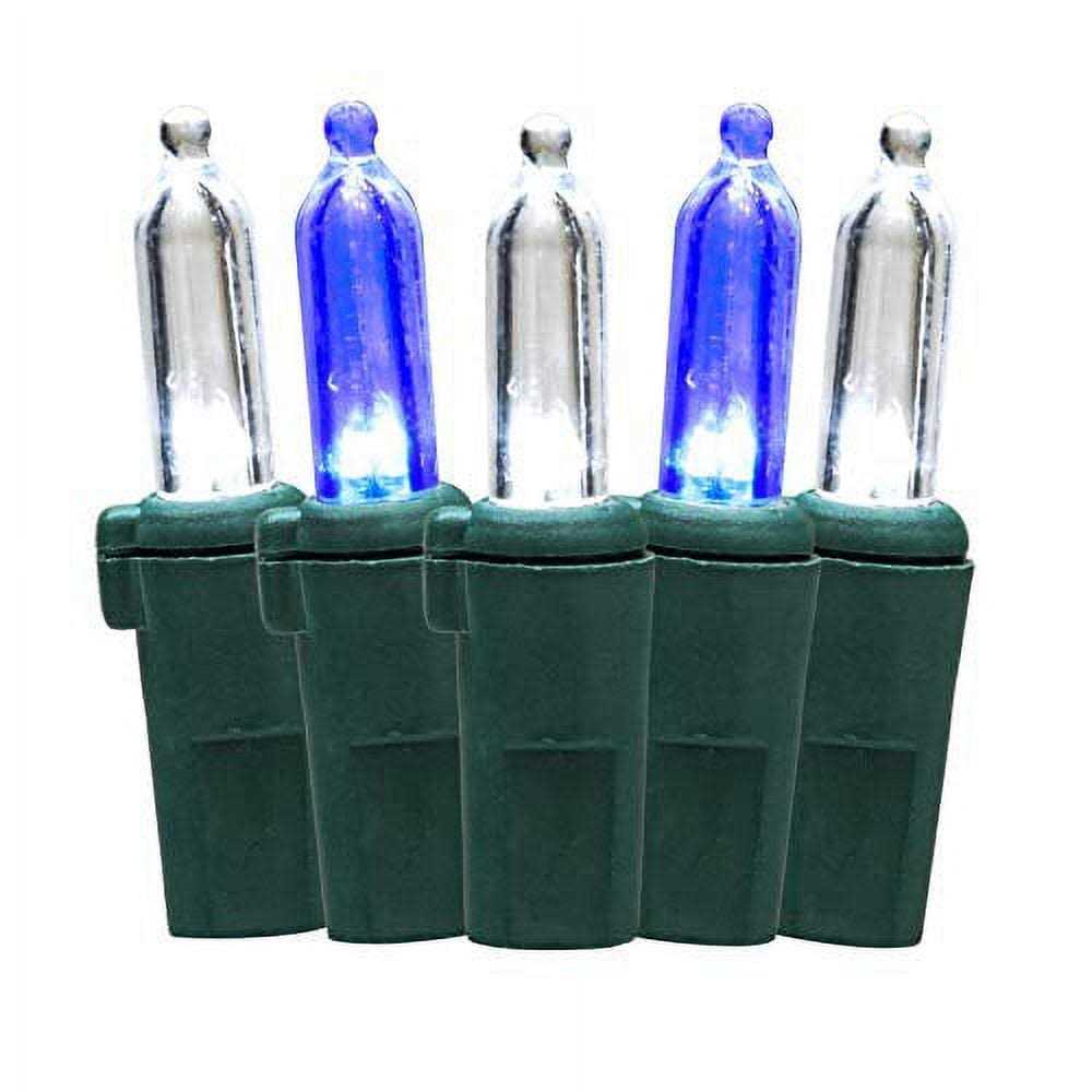 GE Color Choice 150-Count 49.6-ft Multi-Function Blue/Cool White Color Changing Mini LED Plug-In Christmas String Lights Energy - Image 4