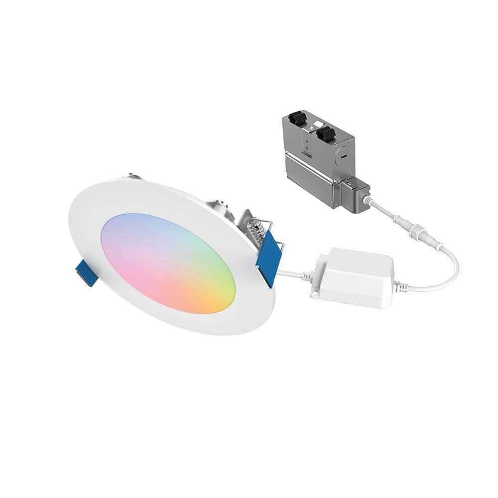 Halo Color and Tunable White Slim Canless Smart Wi-Fi LED Recessed Downlight with WiZ Pro - Image 3