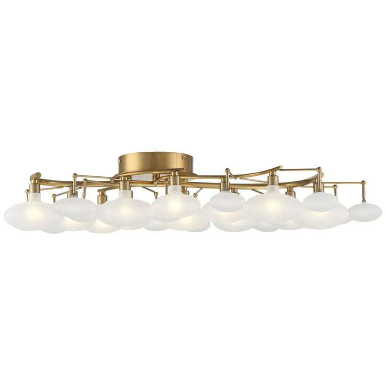 Possini Euro Design Lilypad Modern Ceiling Light Semi Flush-Mount Fixture Wide - Image 3