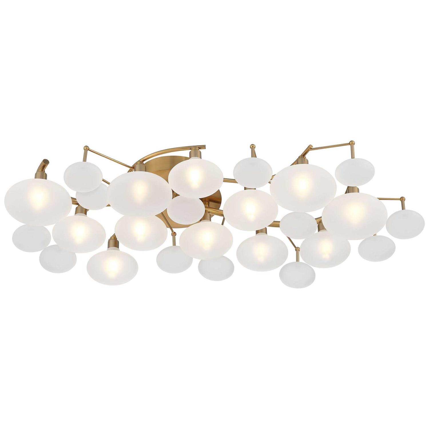 Possini Euro Design Lilypad Modern Ceiling Light Semi Flush-Mount Fixture Wide - Image 5
