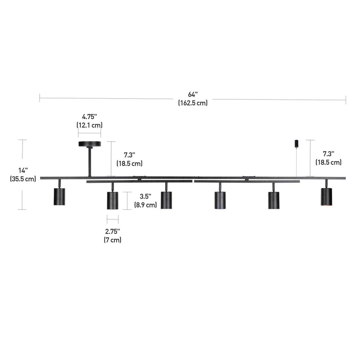 Globe Electric 59829 West 64 6-Light Track Lighting - Image 3