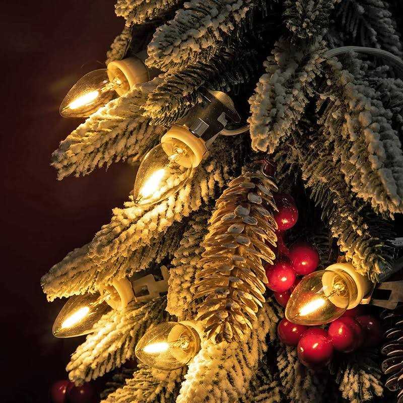 Futime C7 christmas village light accessory cord with 5 led light bulbs - Image 3