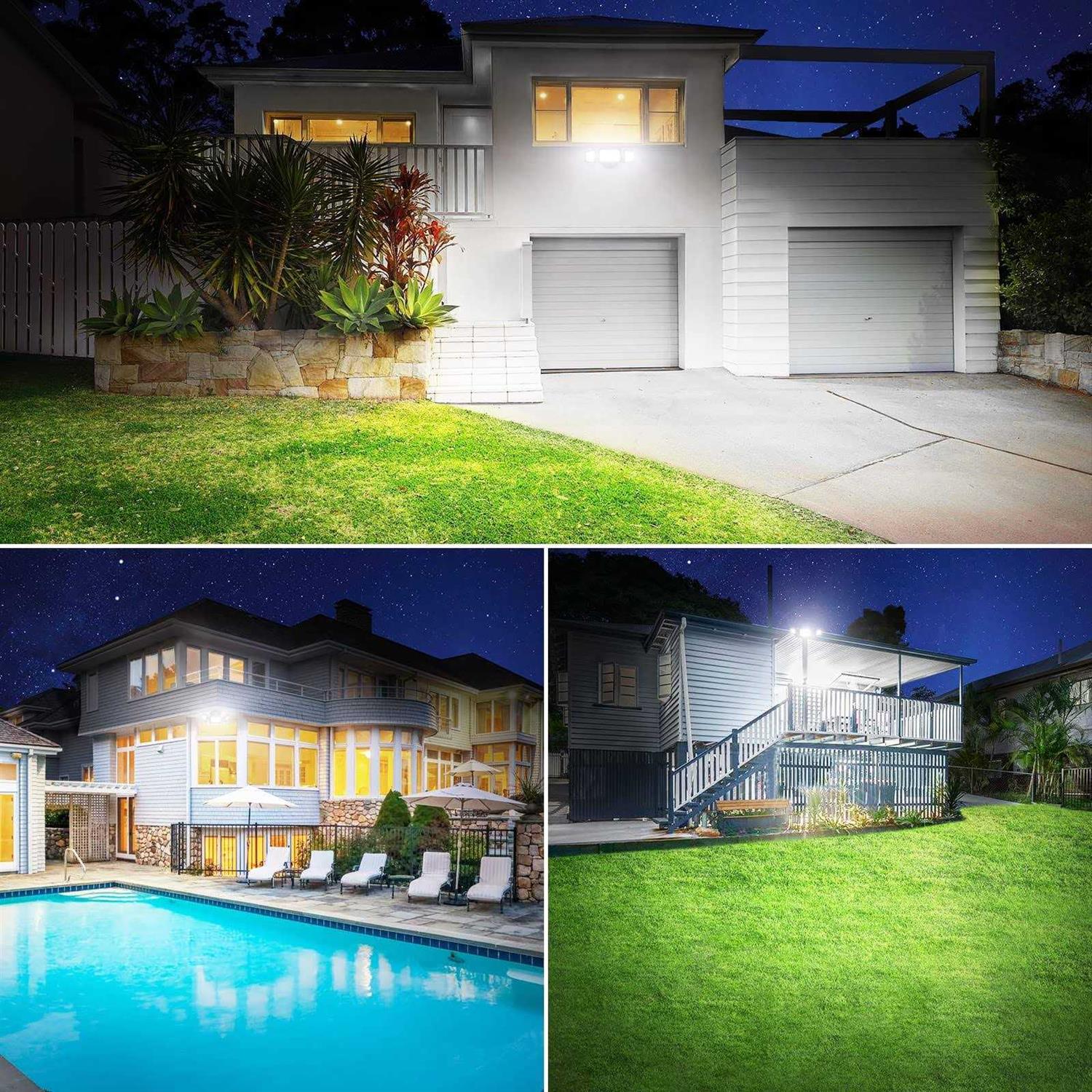 Onforu 55W Flood Outdoor 5500LM Security 3 Adjustable Heads - Image 5