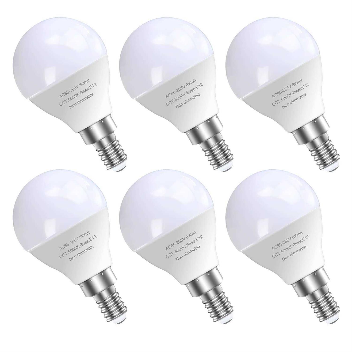 GOSCHE E12 LED Light Bulbs 60 Watt Equivalent