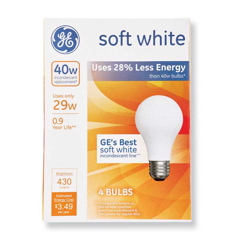 GE Light Bulb Incandescent Soft White - Image 2