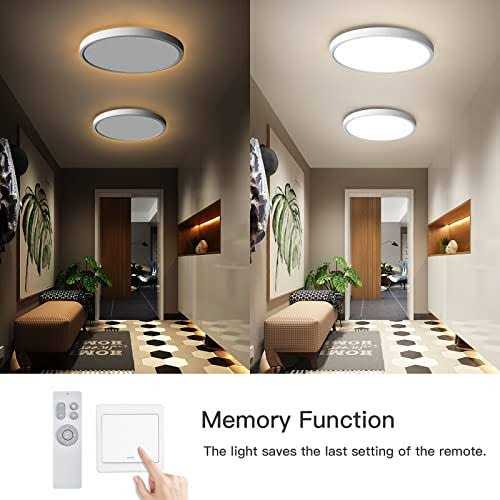 Roomratv Flush Mount Ceiling Light Fixture with Remote Control Nightlight - Image 5