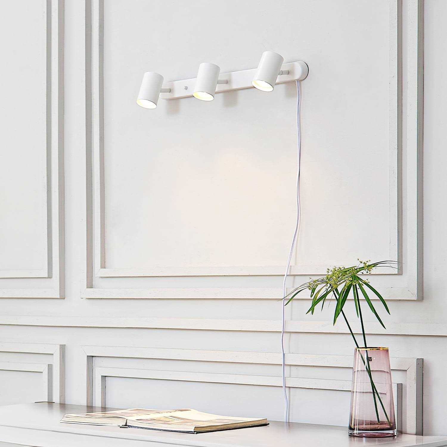 Globe Electric Dale 3-Light Matte White Plug-in Track Lighting 60024 - Image 4