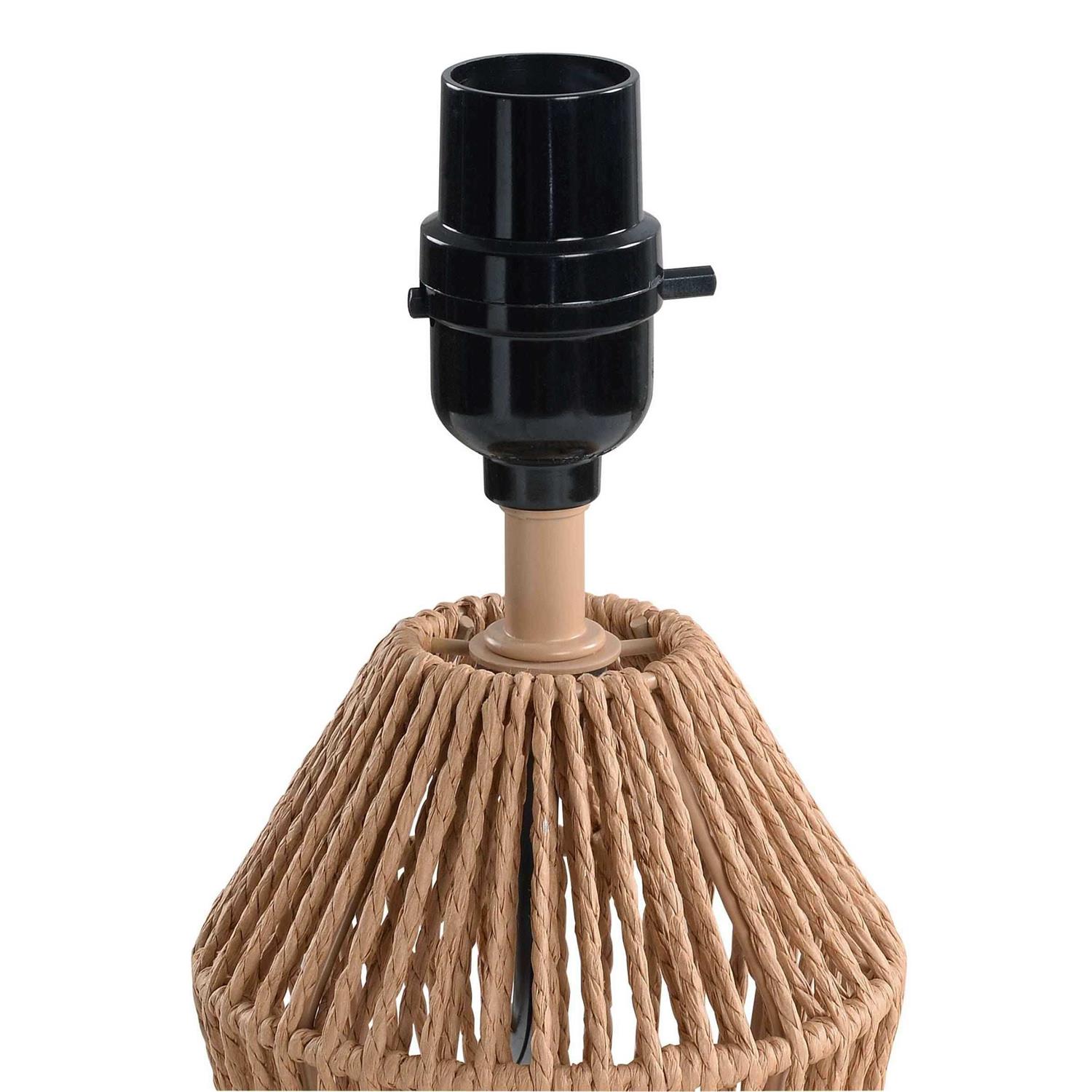 Mainstays Boho Style Mini Rattan Table Lamp with Shade - Image 3